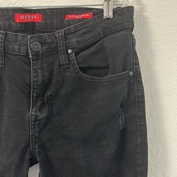 GUESS Modern Halsted Fit Mens Black Jeans - Picture 3 of 13